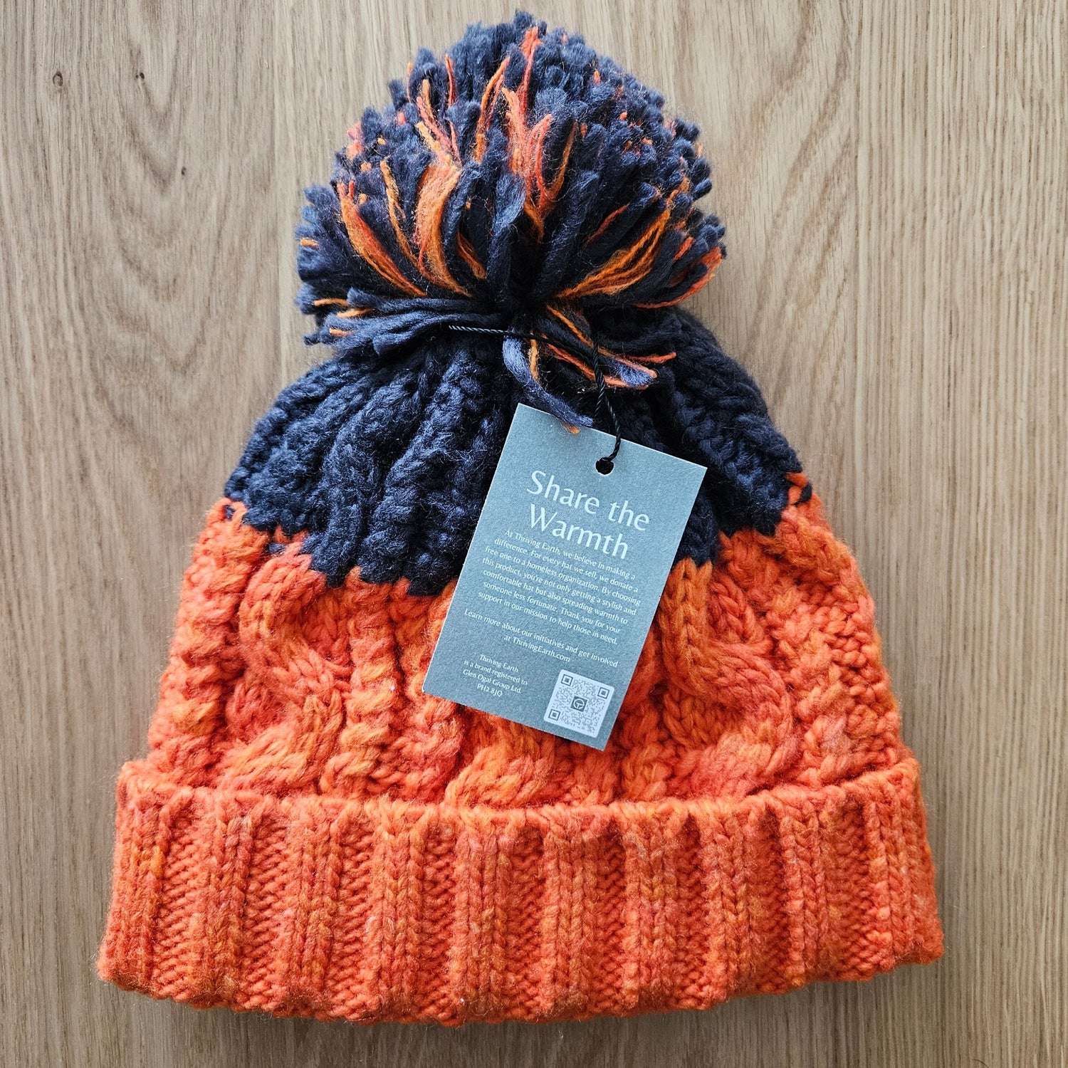 Warm Hat - Orange/Blue