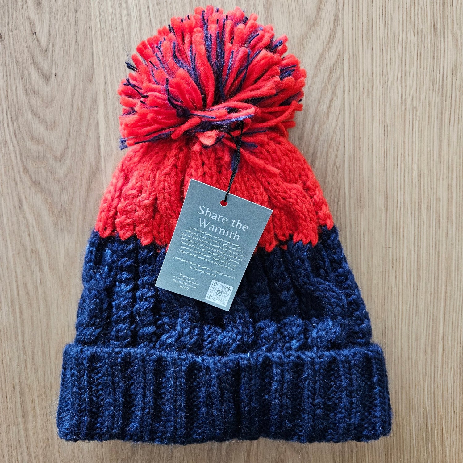 Warm Hat - Blue/Red