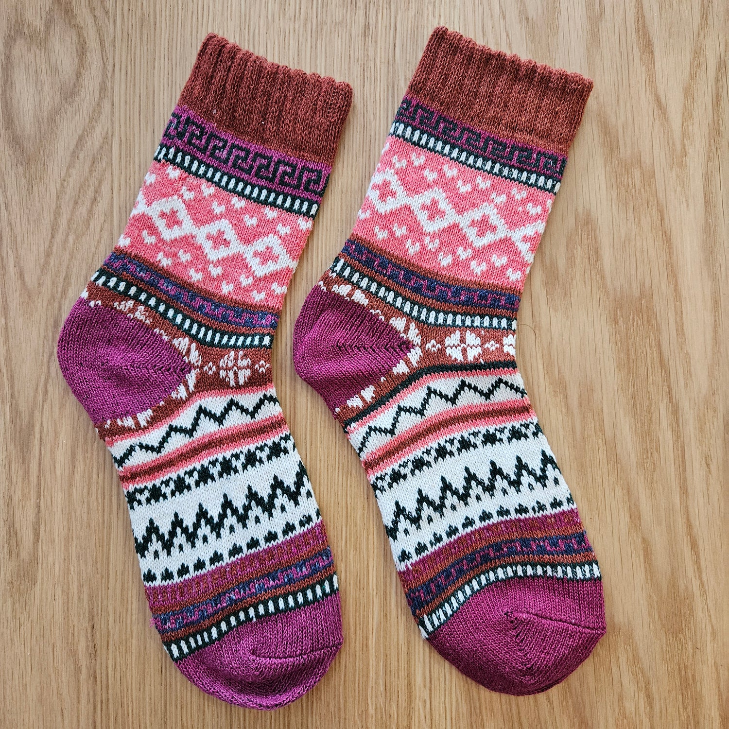 Bamboo Socks - Pink/Purple