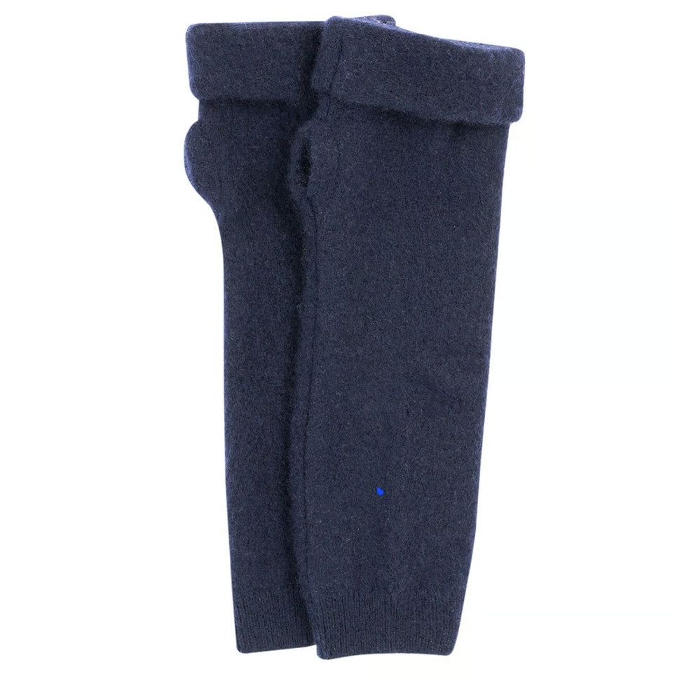 Turtle Doves Cashmere Fingerless Gloves - Navy