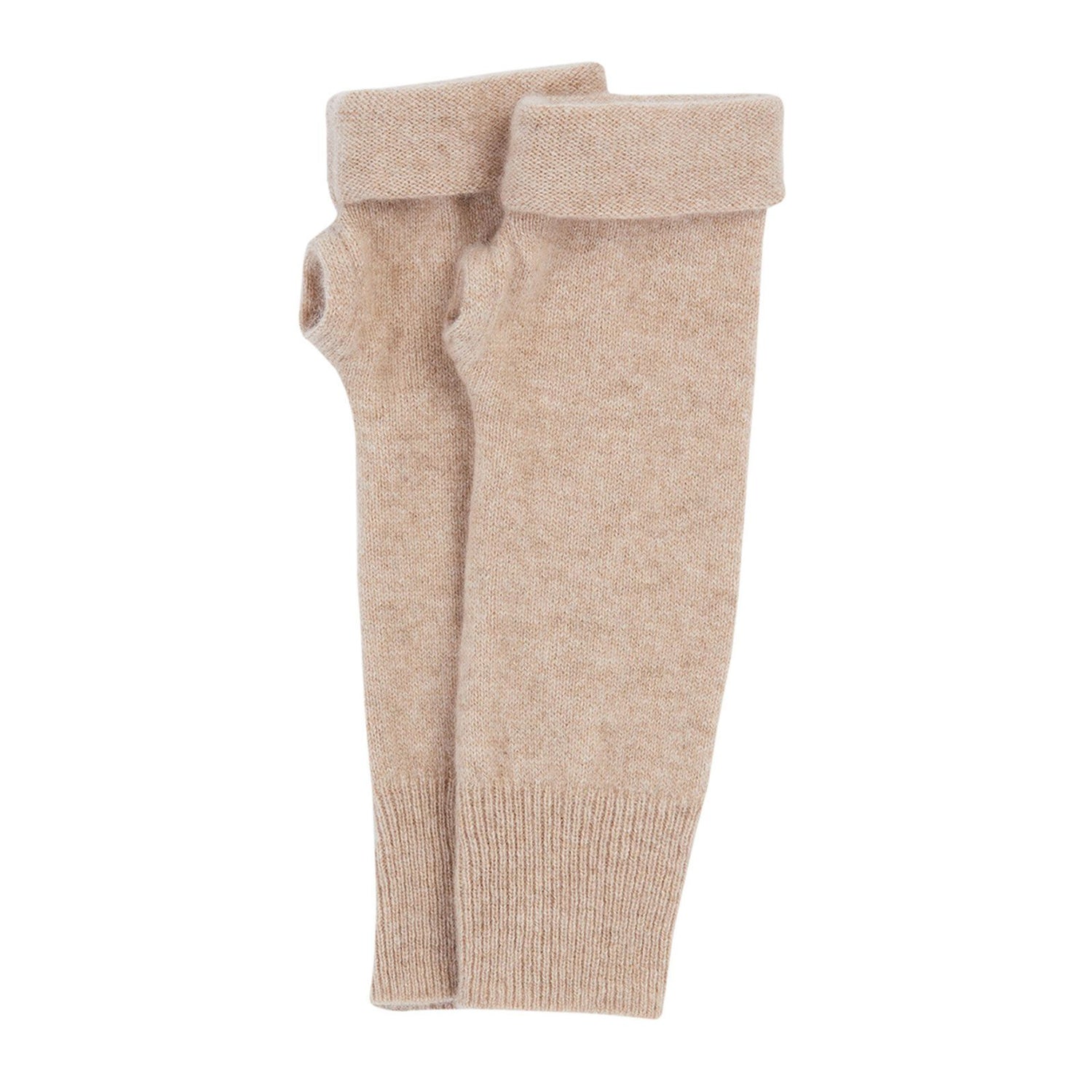 Turtle Doves Cashmere Fingerless Gloves - Camel