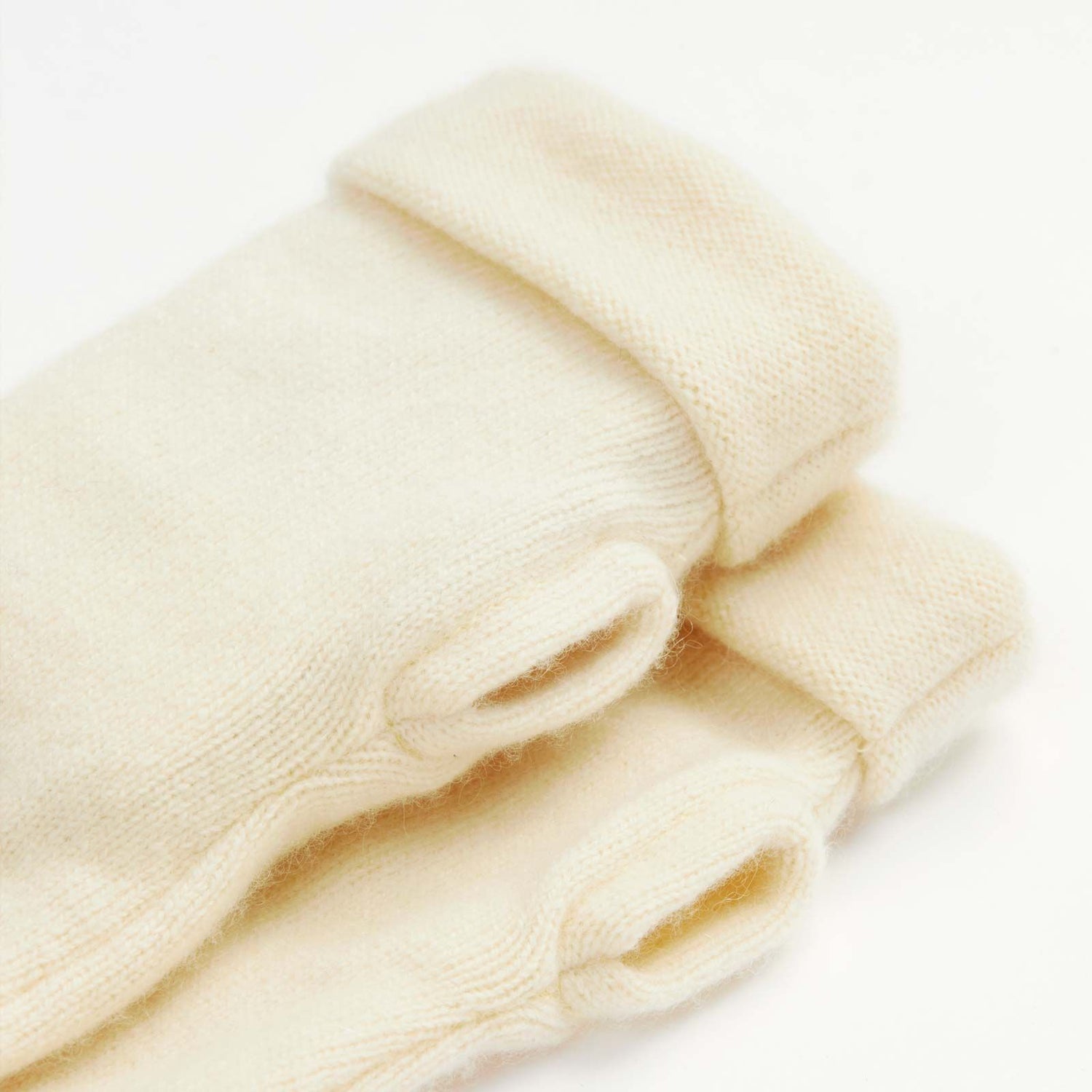 Turtle Doves Cashmere Fingerless Gloves - Cream