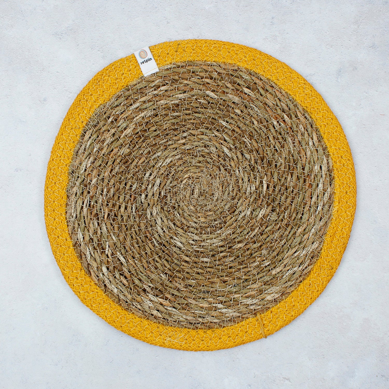 Seagrass & Jute Placemat - Yellow