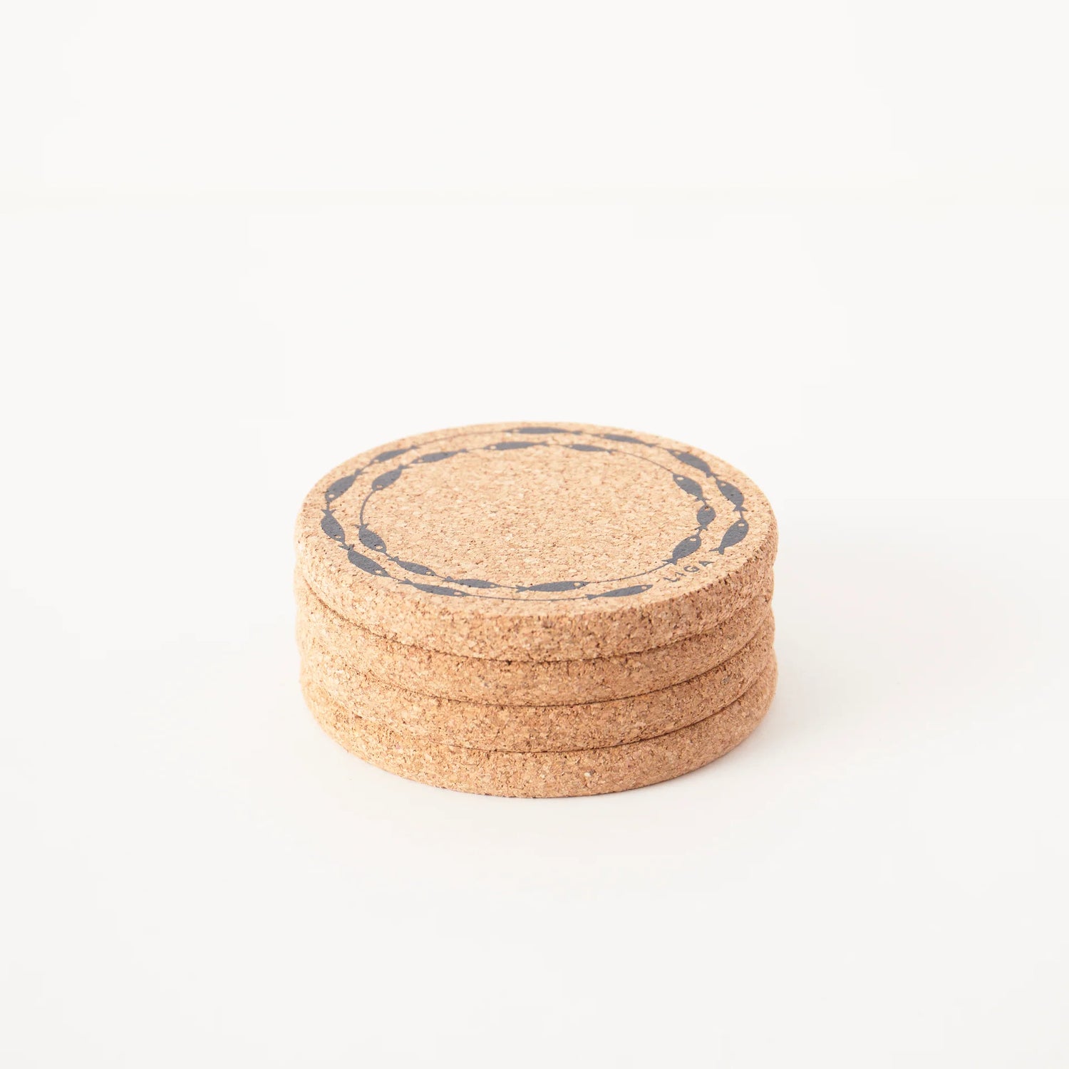 Cork Coaster - Fish On A Line